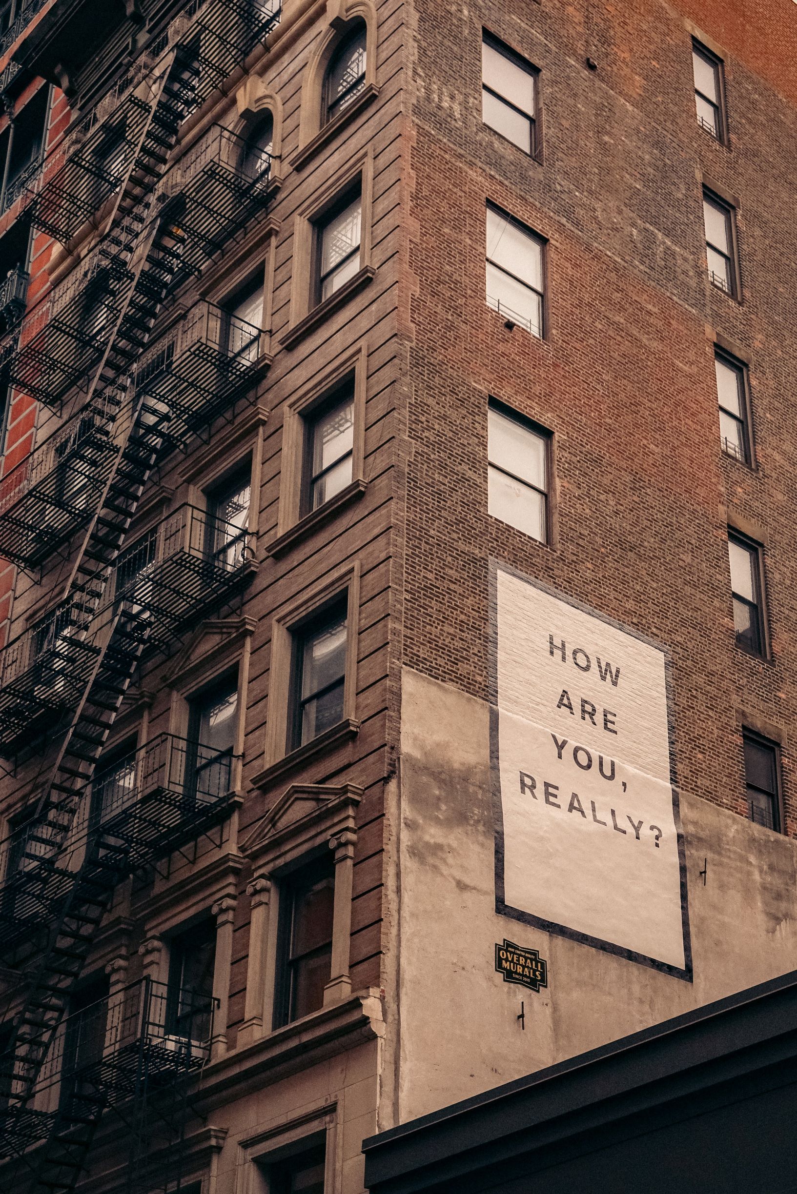 Bill board with How are you really on the side of tenement